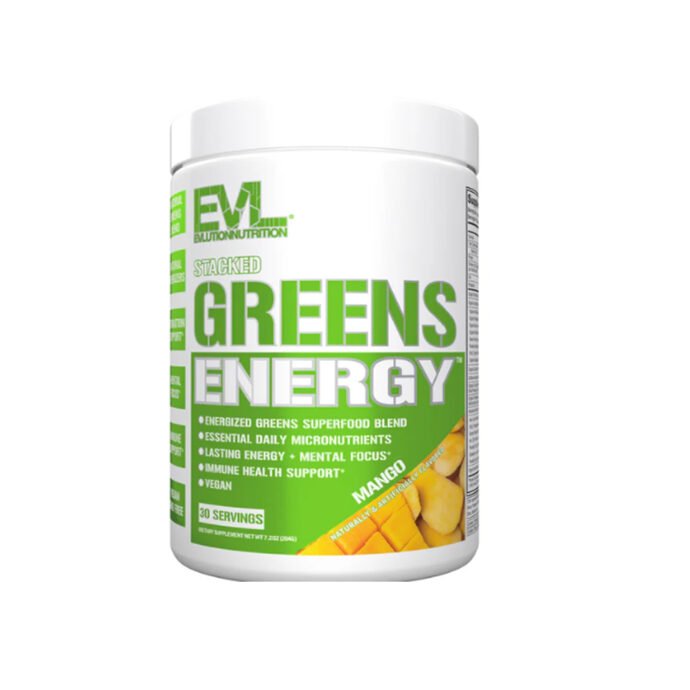 EVL STACKED GREENS ENERGY 30 SERVINGS MANGO