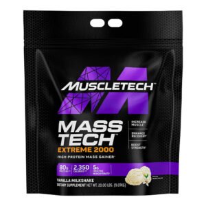 MUSCLETECH MASS TECH EXTREME 2000 20LBS VANILLA MILKSHAKE FLAVOUR