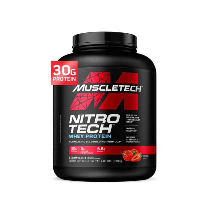 MUSCLETECH NITROTECH 4 LBS STRAWBERRY