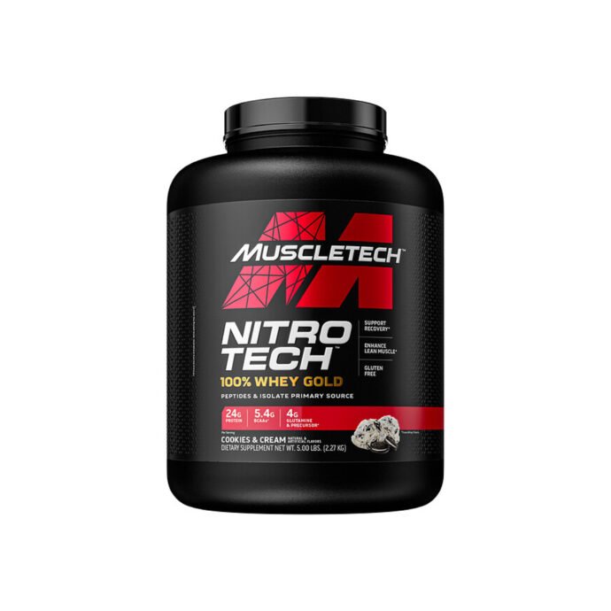 MUSCLETECH NITROTECH WHEY GOLD 5LBS COOKIES AND CREAM