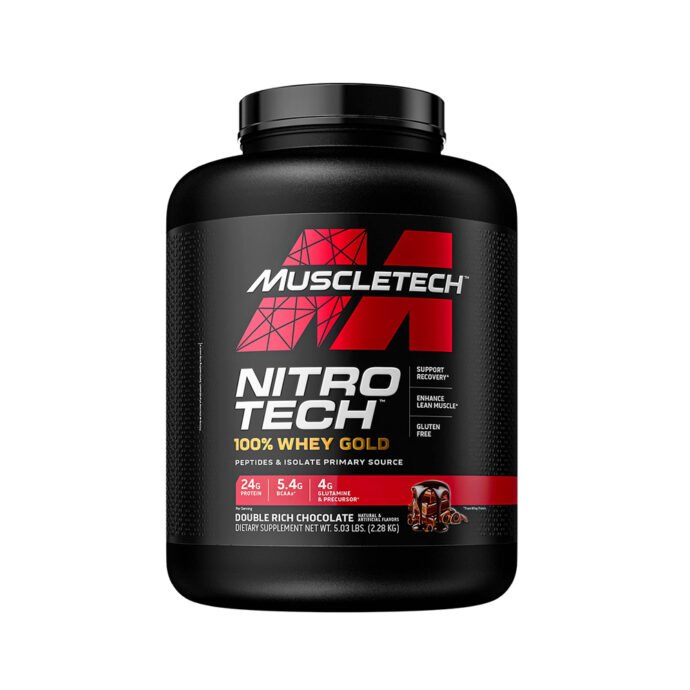 MUSCLETECH NITROTECH WHEY GOLD 5LBS DOUBLE RICH CHOCOLATE