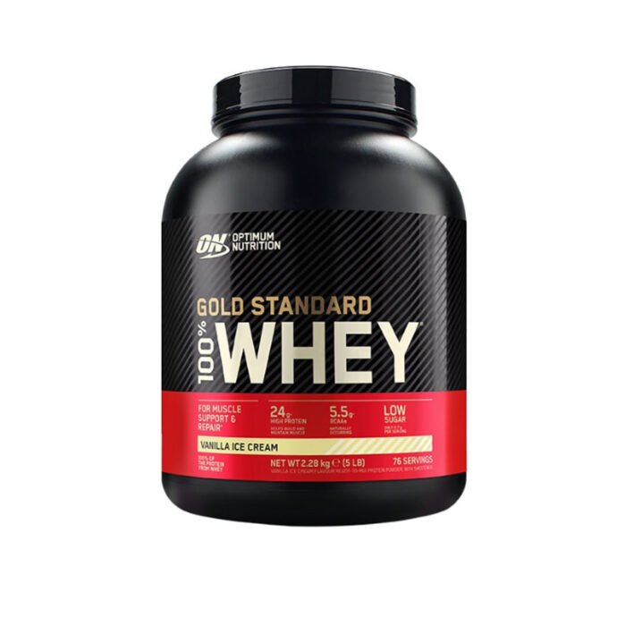 ON 100% GOLD STANDARD WHEY 5LBS VANIILA ICE CREAM